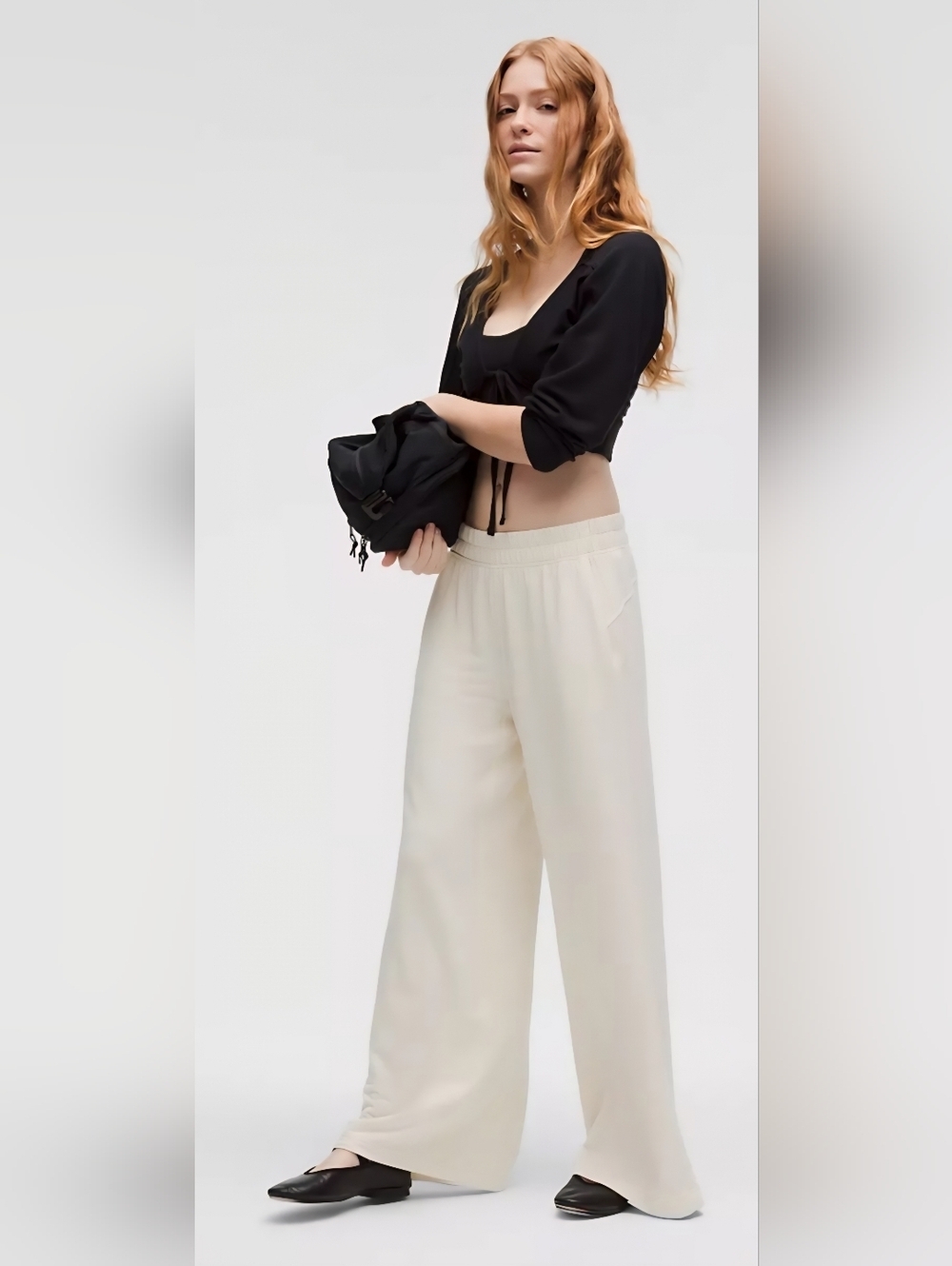 NWT Lululemon BeCalm Mid-Rise Wide-Leg Pant Light Ivory Women's XL